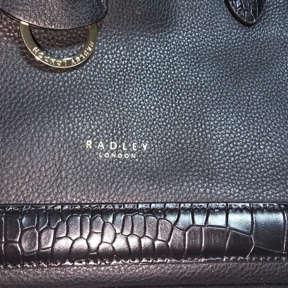 RADLEY LONDON XL BLACK ACADEMIA WAY LAPTOP CROSSBODY BAG